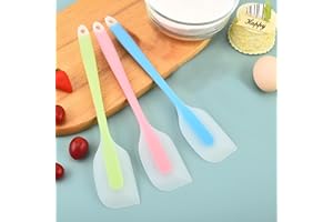 3 PCS Semi-Transparent Heat-Resistant Silicone Spatula Set – Non-Stick, BPA-Free Scrapers for Baking, Cooking & Mixing