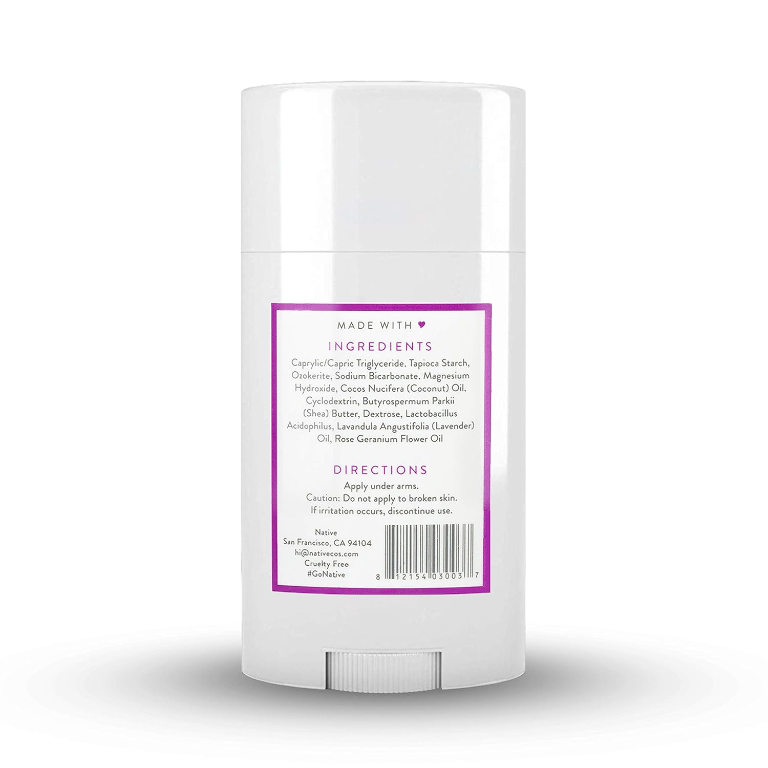 Native Deodorant - Natural Deodorant for Women and Men - Vegan, Gluten Free, Cruelty Free, Contains Probiotics - Aluminum Free, Free of Parabens and Sulfates - Lavender & Rose : Beauty