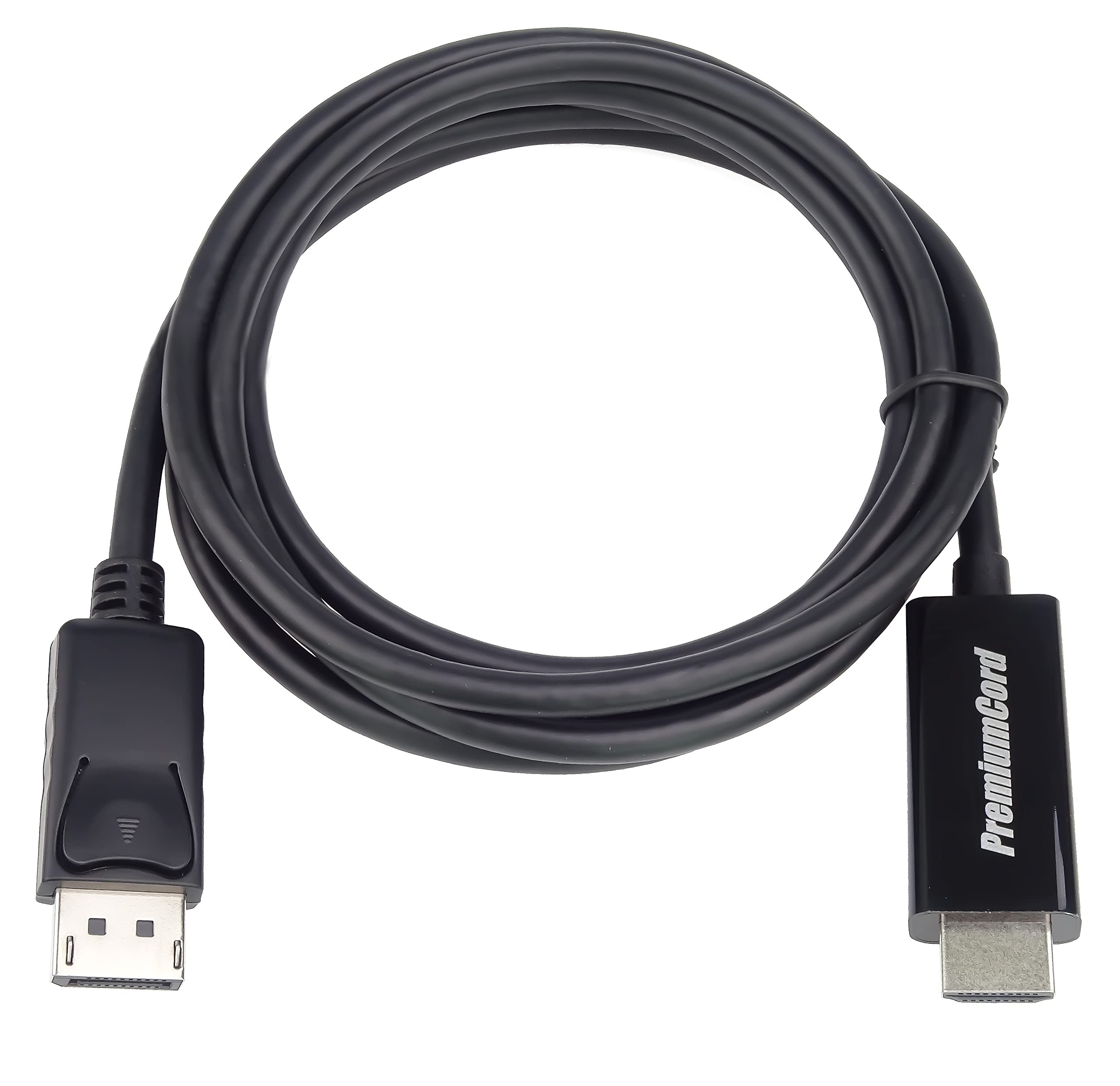 PremiumCord DisplayPort to HDMI M/M 2 m, DP to HDMI 1.3, up to 2.25 Gbps, Compatible with Video Full HD 1080p 60Hz, Black