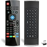 Novanco Air Remote Mouse MX3 Pro, Mini Wireless Keyboard, Programmable IR Learning, Best for Kodi Android Smart TV Box OTT HTPC Streaming Media Player Raspberry pi