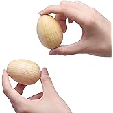2 Pcs Natural Wood Egg Shaker Musical Percussion Instrument
