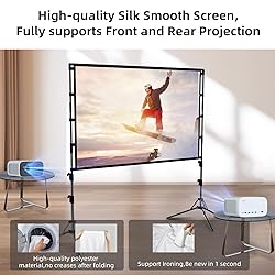 Projector Screen and Stand,GAINVANE 120 inch