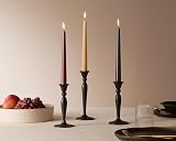 Bolsius Anthracite Tapered Candles 8-Pack 24.5 cm Unscented Vegan Wax view 3