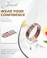 Jeracol 99% Pure Copper Magnetic Bracelet Men 57 Magnets Gift Box Sizing view 5