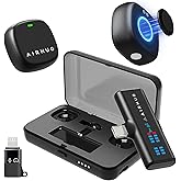 AIRHUG Wireless Lavalier Microphone for iPhone/Android/PC, 60H Battery, 48KHz 24Bit, Plug-Play Lightning/USB-C, 3 Recording Modes, AI Noise Cancellation, Lapel Mic for Vlog, YouTube, Interview