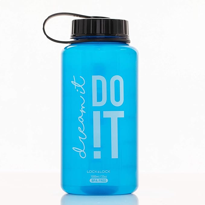 LOCK & LOCK Sports Bottle with Time Markers BPA Free