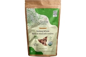 Sizzling Organic Whole Nutmeg – Freshly Sourced from a Family-Owned Farm in Sri Lanka, USDA Certified Organic, and Non-Irradi