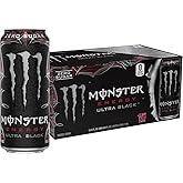 Monster Energy Ultra Black, Sugar Free Energy Drink, 16 Ounce | Pack of 15