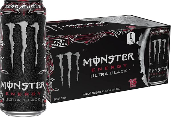 MONSTER ENERGY ULTRA BLACK, SUGAR FREE ENERGY DRINK,...