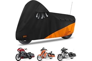 AUTOLION Waterproof Motorcycle Cover for Touring Models Harley Davidson Road King Road Glide Street Glide Electra Glide Low R