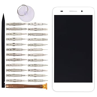 Goodyitou LCD Screen Display Digitizer Touch Panel with Frame Screen Replacement for Honor Holly 3 Huawei Y6 II Honor 5A(Whit