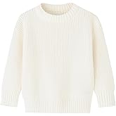 Toddler Baby Boys Girls Cotton Knitted Sweater Warm Soild Pullover Top Autumn Winter Outfits