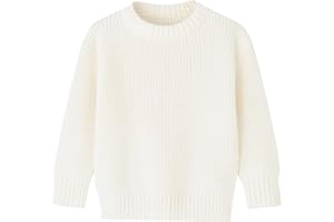 TEACH LEANBH Toddler Baby Boys Girls Cotton Knitted Sweater Warm Soild Pullover Top Autumn Winter Outfits