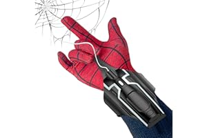 YONTYEQ Spider Web Shooter Toy 2.0 Upgrade - USB Rechargeable Web Launcher with Real Silk, Suction Cup & Matching Glove - Cool Gadgets for Superhero Role-Play, Fun Gift for Men, Teens, and Kids Cosplay