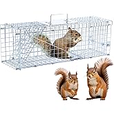 24" Live Animal Trap, Humane Animal Trap for Stray Cats up to 5.5 pounds, Raccoons, Squirrels, Skunks, Moles, Marmots, Armadi