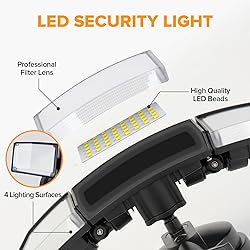 LUTEC 75W 8000 Lumen Floods Light Outdoor, Switch