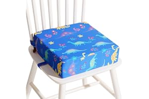 CZRRZL Toddler Booster Seat for Dining Table Cartoon Stronger Support Baby Kids Booster Seat for Dining Table Washable 2 Safer Straps Non-Slip Bottom Portable Increasing Cushion for Travel Home