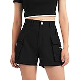 BOOPH Girls Hiking Cargo Shorts Kids Lightweight Pockets Athletic Summer Casual Uniform Shorts for Girls 6-14Y