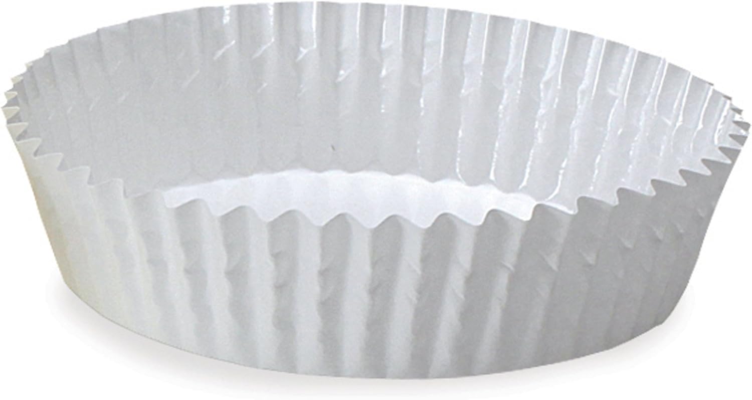 Welcome Home Brands Ruffled Baking Cups, Baker's White, 3.6"d x 0.8"h, Case/6300