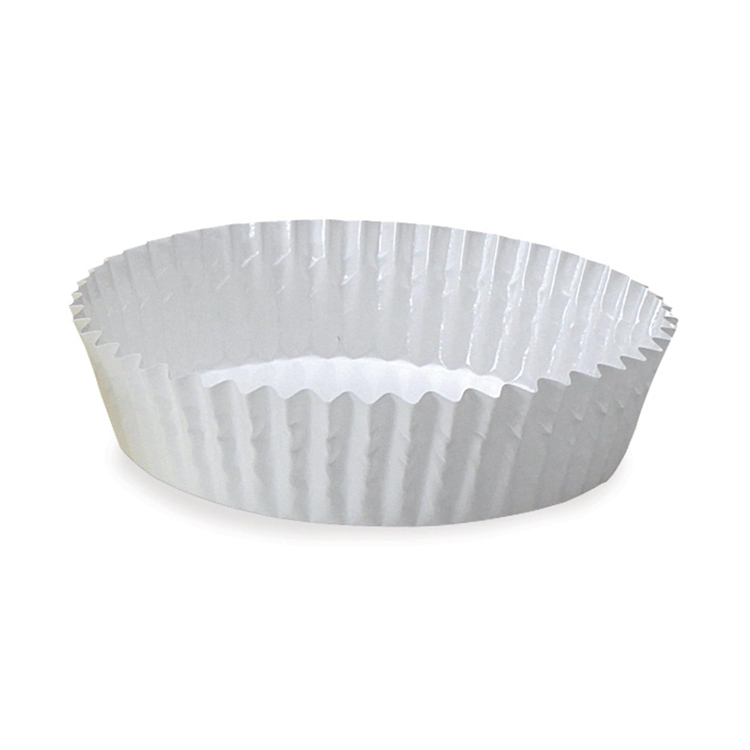 Welcome Home Brands Ruffled Baking Cups, Baker's White, 3.9"d x 1.2"h, Case/4500