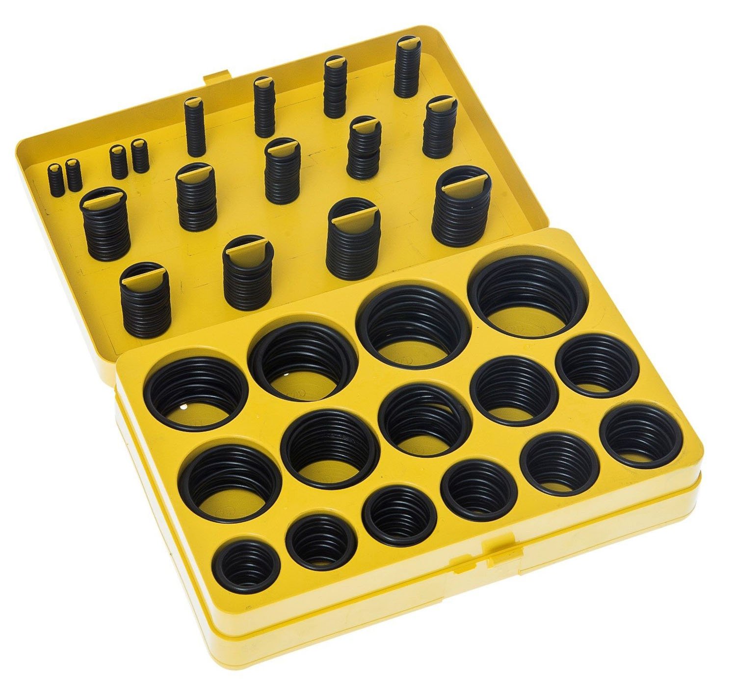 DollaTek 386PCS Assorted NBR O-Ring Set 30 Sizes Nitrile Rubber O-Rings - Yellow, for Professional Plumbing, Air, Gas, Automotive, Plumber, Repairs