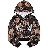 Remidoo Women Graphic Hoodies Cropped Hoodie Pullover Long Sleeve Sweatshirt
