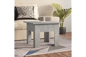 Concrete Grey Engineered Wood Coffee Table, 21.7 Inch Small Square Living Room Table, Modern Matte Finish Tea Table Home Tabl