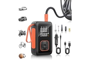 Hafuloky Tire Inflator Portable Air Compressor, 150PSI & 3X Faster Cordless Air Pump for Car Tires with LED Light, Air Pump w