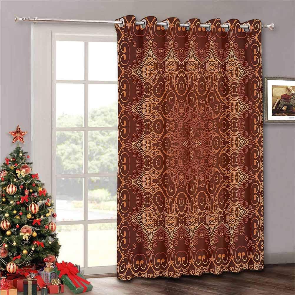 Blackout Window Curtains/Drapes, Antique Lacy Persian Arabic Pattern