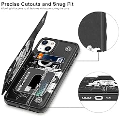 LETO for iPhone 15+ Plus Case Flip Folio Leather