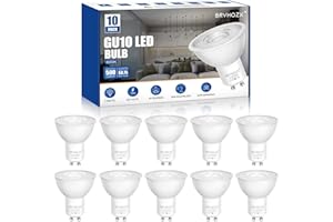 GU10 LED Bulbs, 5W (50W Halogen Replacement) 6000K Cool Daylight White, 500LM, 40° Narrow Beam Spotlight, Non-Dimmable, AC 12