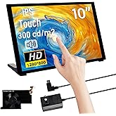 GeeekPi 10.1 inch Capacitive Touchscreen for Raspberry Pi, HDMI Monitor IPS 1280X800 LCD Display with Dual-Speaker for Raspbe