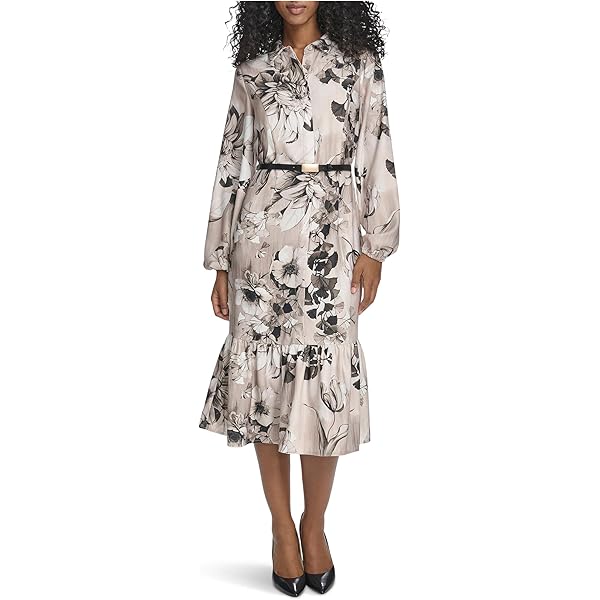Amazon.com: Calvin Klein Women's 3/4 Sleeve Floral Chiffon Maxi, Indigo  Multi, 2 : Clothing, Shoes & Jewelry