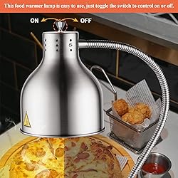 YMJOINMX Stainless Steel Food Heat Lamp Commercial