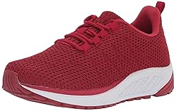 Propét Womens Tour Knit Sneaker, Red, 13 US