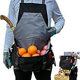 Cover Geny Gardening Apron Waterproof Cross Back Apron, Extra 600D Heavy Duty Apron Harvest and Large Quick Release Pockets