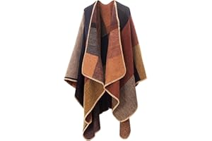Women's Printed Poncho Cape Shawl Fashionable Open Front Wrap Gift from Yoimira