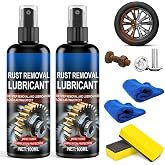 KEBEGE Rusts Remover Spray,Iron Rust Stain Remover,Multipurpose Rust Stain Remover,Fast-Acting Oxidation Metal Cleaner for Vehicles,Tools,Chains 2PCS