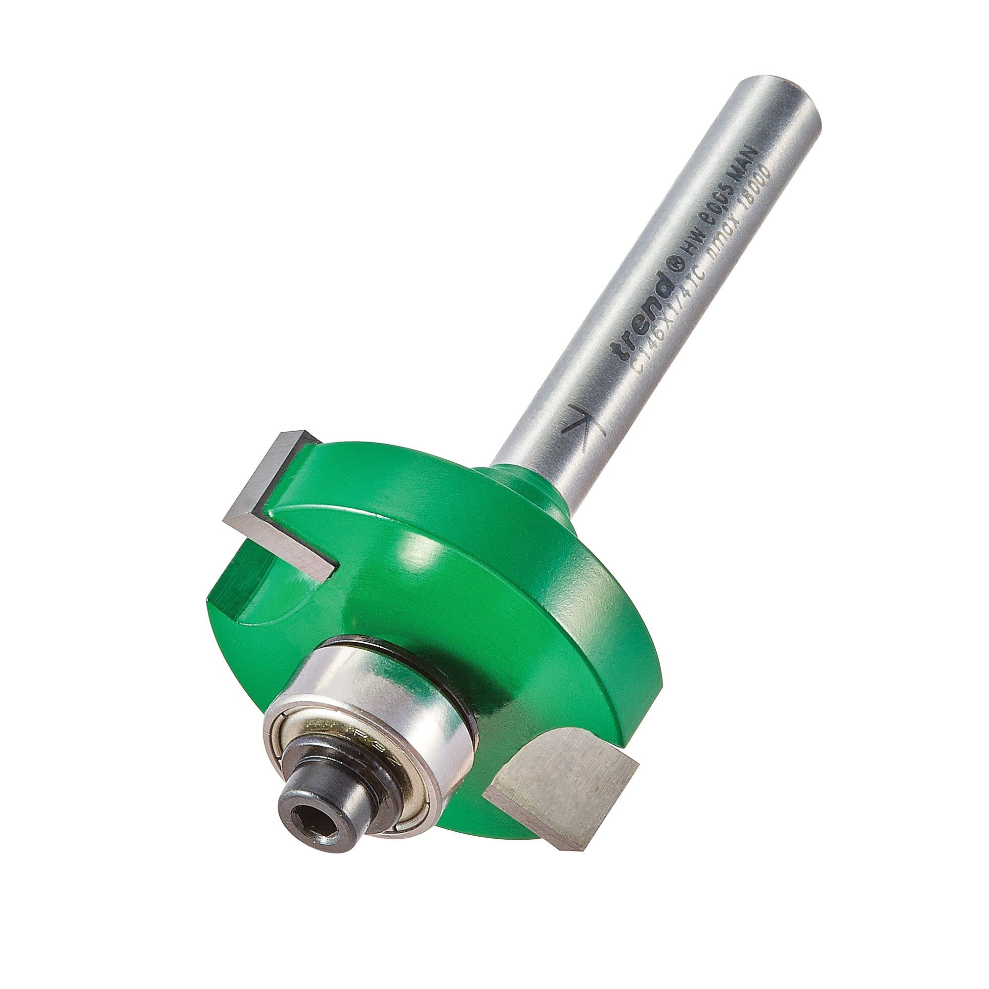 Trend CraftPro Slotting Router Cutter, 1/4 Inch Shank, 12.7mm Cut Diameter, 8mm Cutting Depth, Tungsten Carbide Tipped, C146X1/4TC