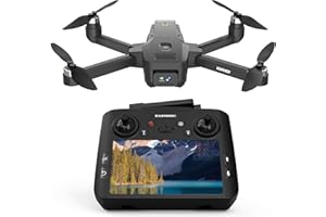 Karuisrc GPS Drone with Camera Adults 4.5 Inch LCD Screen,Follow Me Drone Professional Long Range for Beginner,Circle Fly Low Battery Alert Auto Return,Auto Hold Optical Flow Positioning,Foldable