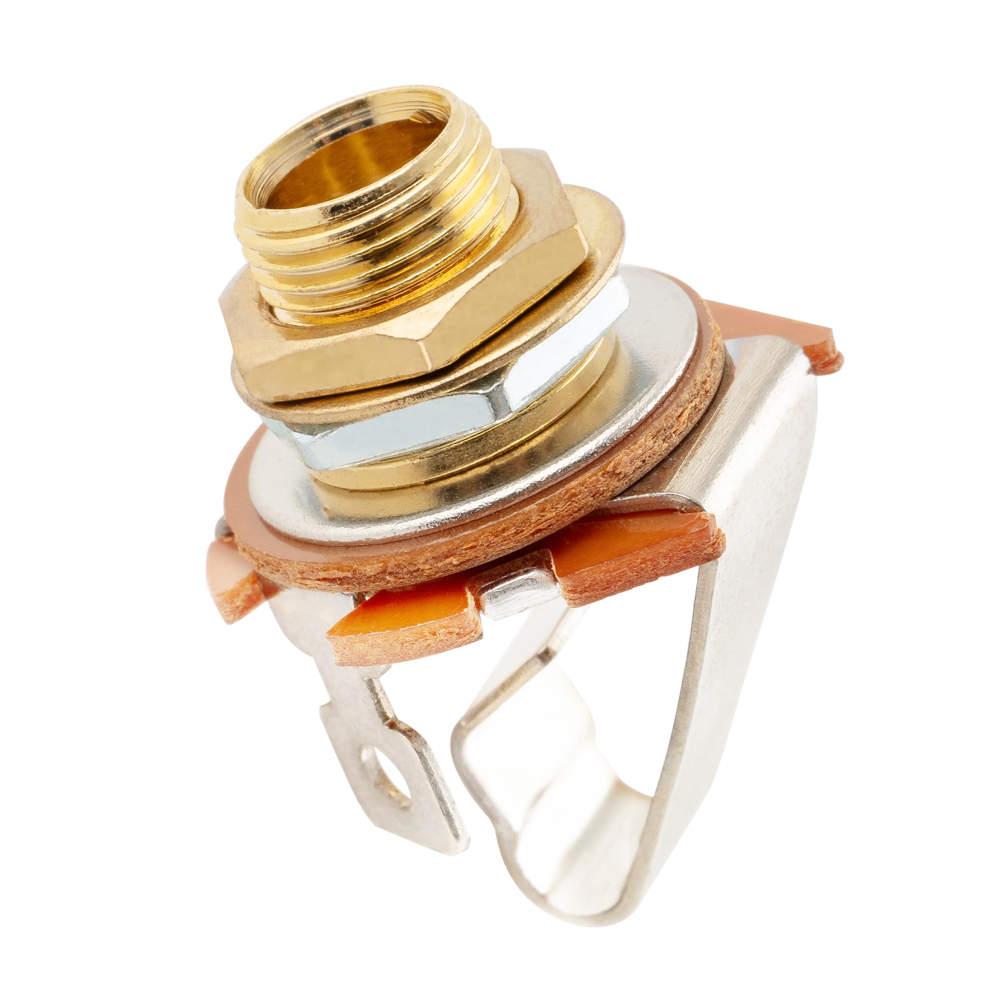 Musiclily Pro 1/4 inch Mono Output Jack Socket 2-Contact for Electric Guitar and Bass, Gold