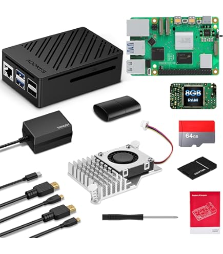 Amazon.com: RasTech Raspberry Pi 5 Kit 8GB RAM with Pi5 Case,Heat