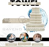 GC GAVENO CAVAILIA Towels Family Bale Set 10 Pc 100% Egyptian Cotton Cream view 5