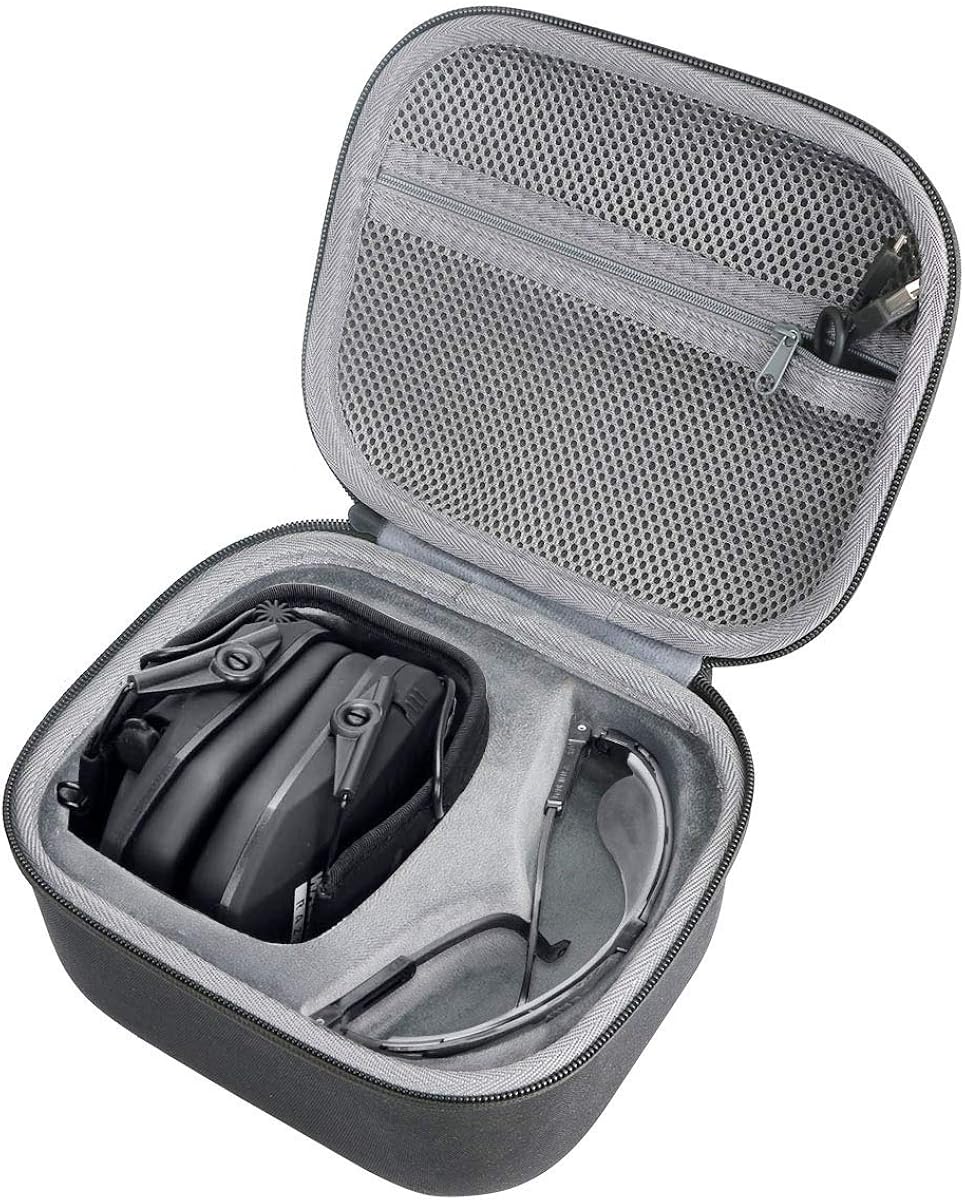 co2CREA Hard Travel Case for Walker’s Razor Slim Electronic Hearing Protection Muffs Passive Earmuffs Ultra Low Profile 27dB NRR (Black Case): Clothing