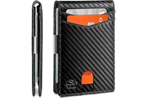 Zitahli Money Clip Wallets for Men,Slim Bifold Wallet 10-12 Cards, Mens Leather Wallet with ID Window,RFID Blocking Thin Minimalist Credit Card Holder,Gifts for Him