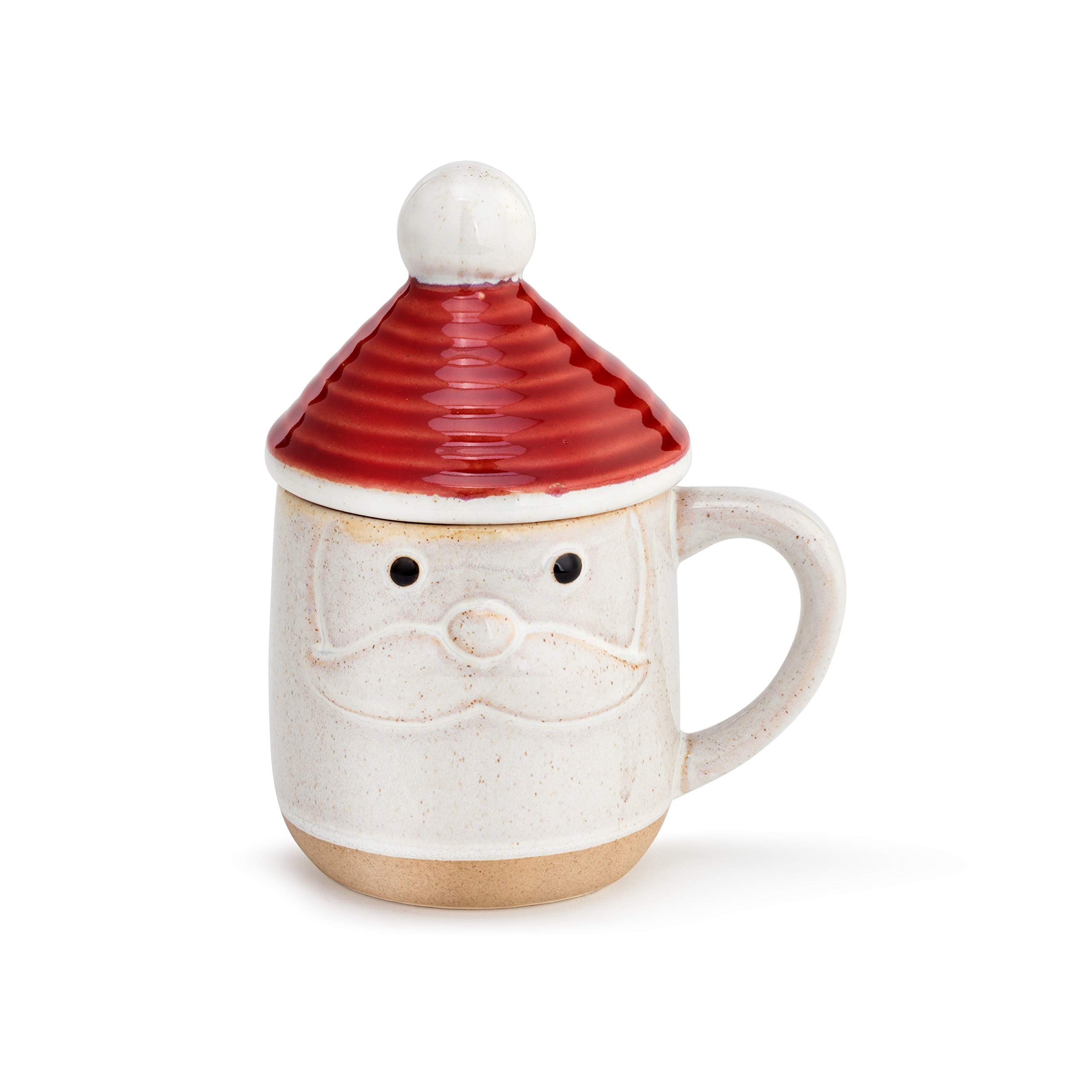 Carrie Meagher Demdaco Red White 14.5 Ounce Stoneware Rustic Holly