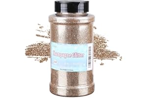 TORC Champagne Fine Glitter 1 Pound 16 OZ Glitter Powder for Tumblers Resin Crafts Slime Cosmetic Nail Painting Festival Deco