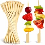 Navoys 50pc Bamboo Paddle Skewers 15cm Biodegradable Wooden Sticks for BBQ view 1