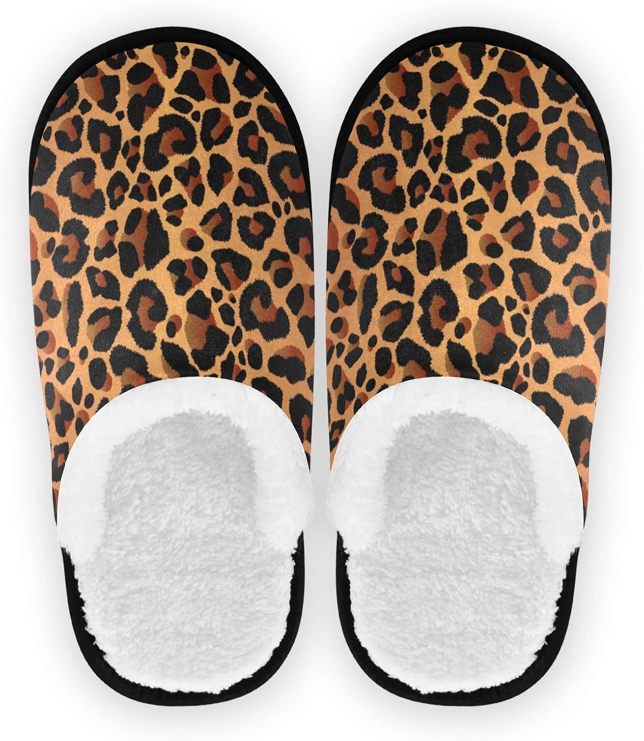 Amazon.com | Linomo Animal Leopard Print Slippers for Women Men Kids, Womens House Slippers 
