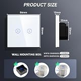 BSEED Smart Light Switch 2 Gang WiFi Alexa Google Home 2 Way Multi-Way view 2